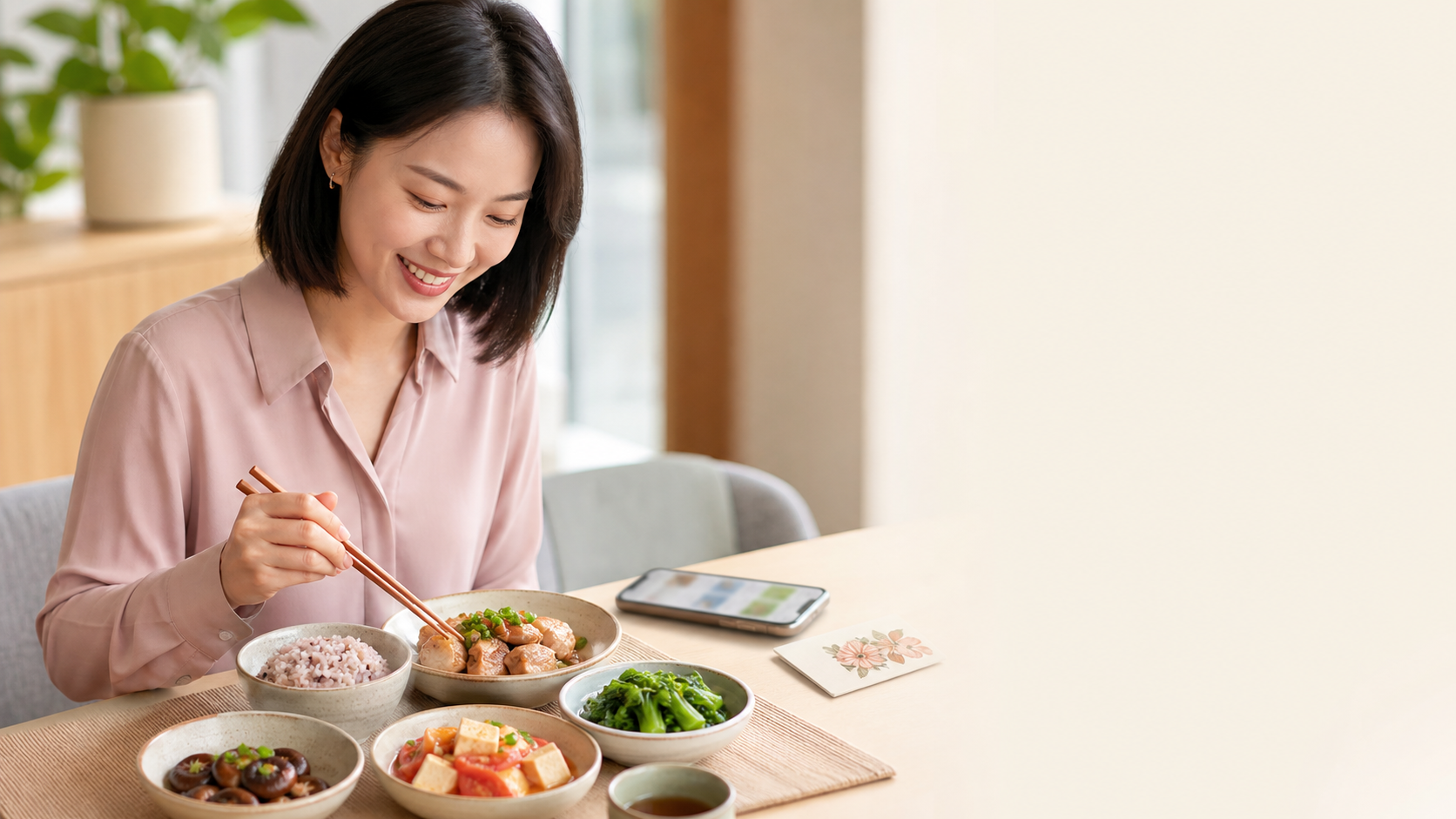 温暖、均衡的中式餐食